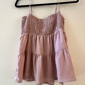 Paper Crane Blush Smocked Top